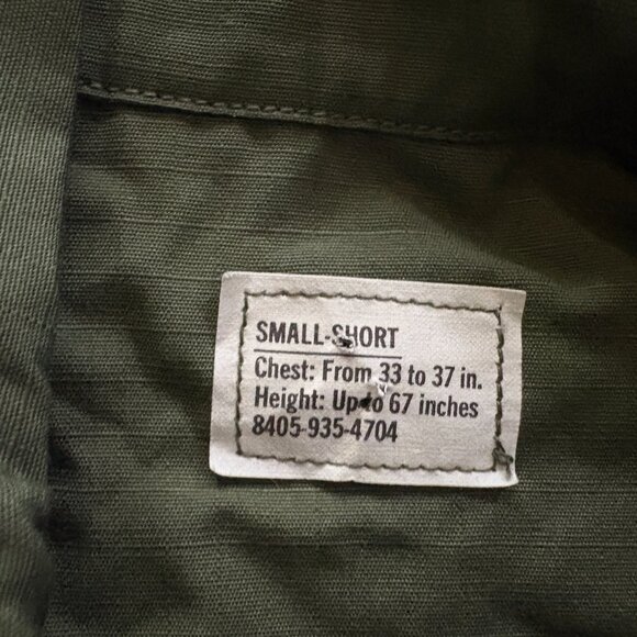 NOS Vintage 1969 Rip-Stop Poplin OG 107 Vietnam Coat Size Small Short - Picture 2 of 7